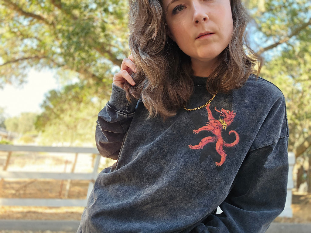 That Dog In Me - Acid Wash Oversize Long Sleeve T-Shirt