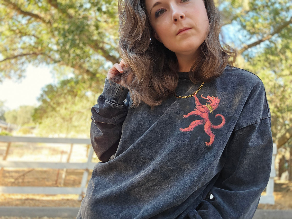 That Dog In Me - Acid Wash Oversize Long Sleeve T-Shirt