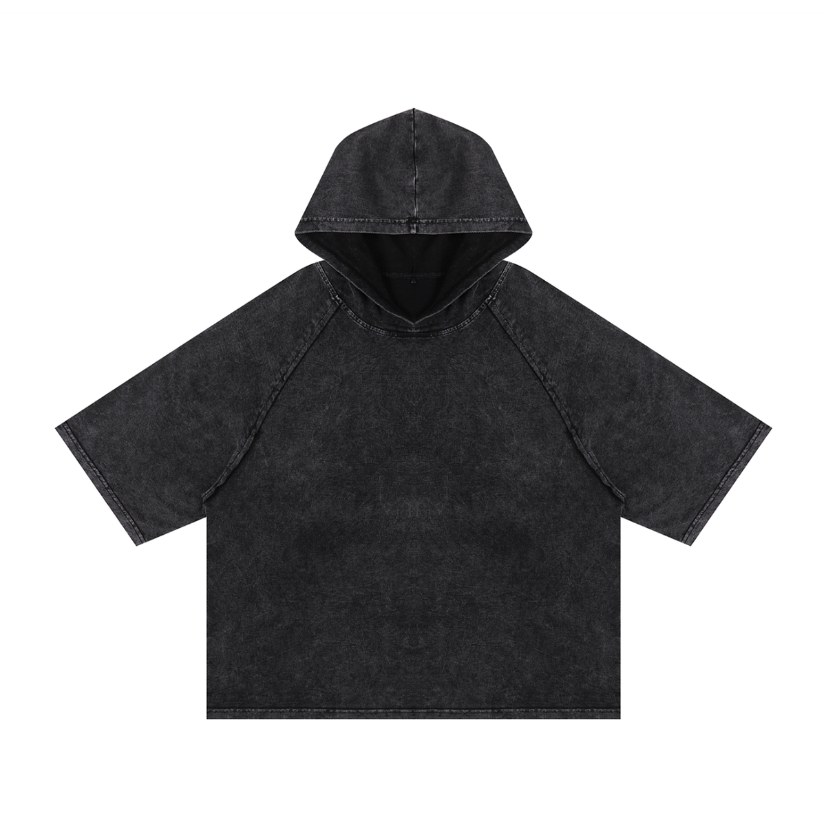 Nocturnal Moth - Snow Washed Hooded Boxy T-Shirt