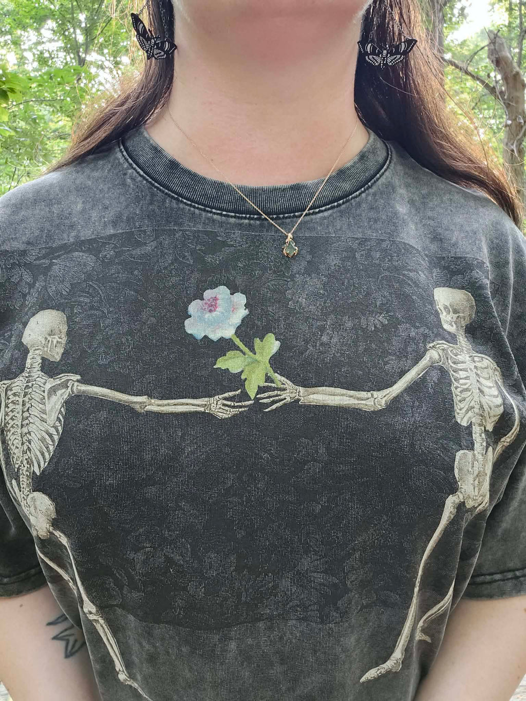 Skellies in Love - Snow Washed Oversized Cotton T-Shirt