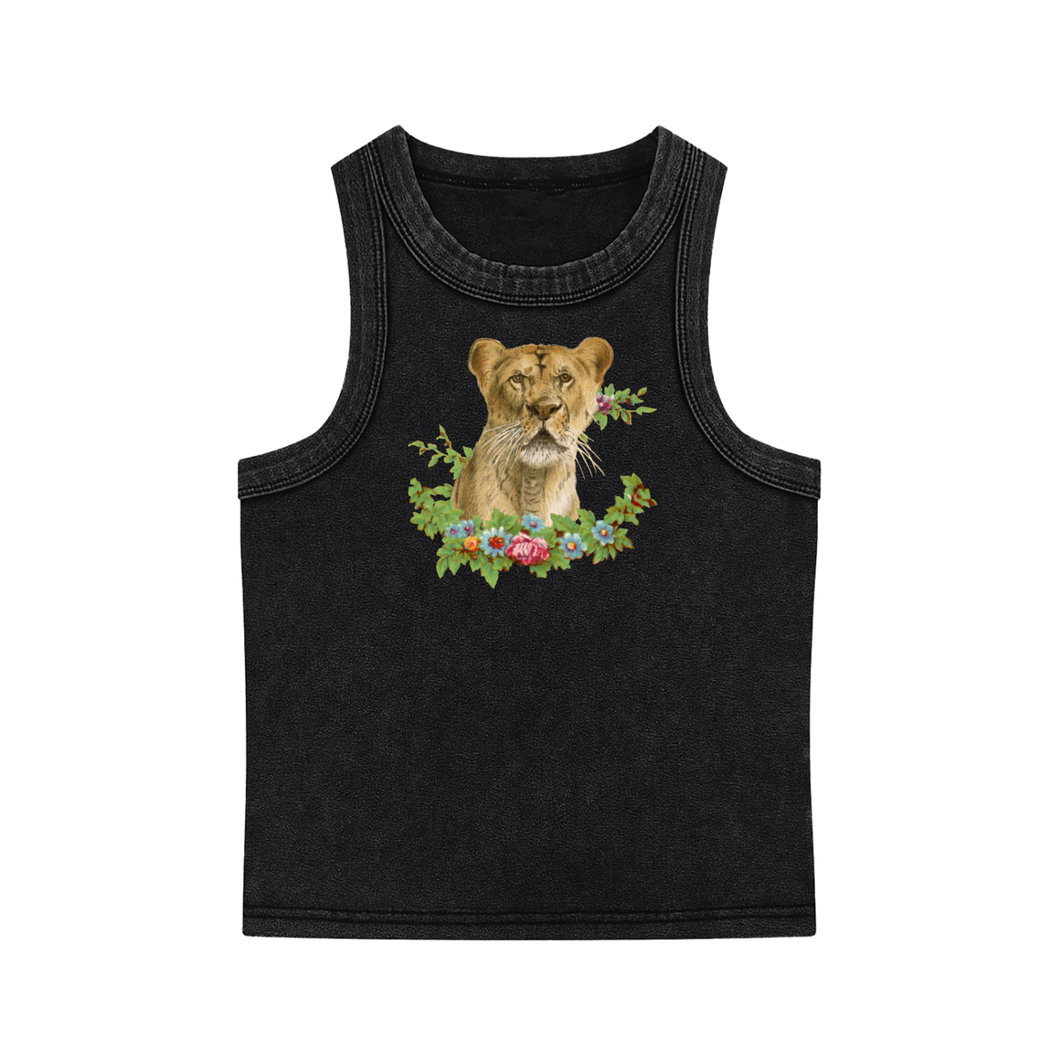 Portrait of a Queen - Snow Washed Tank Top