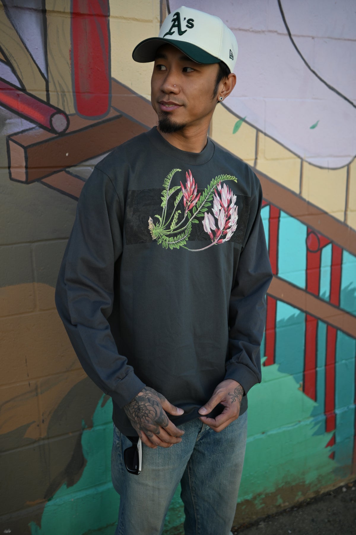 Fern - Crew Neck Drop Shoulder Long Sleeve Shirt