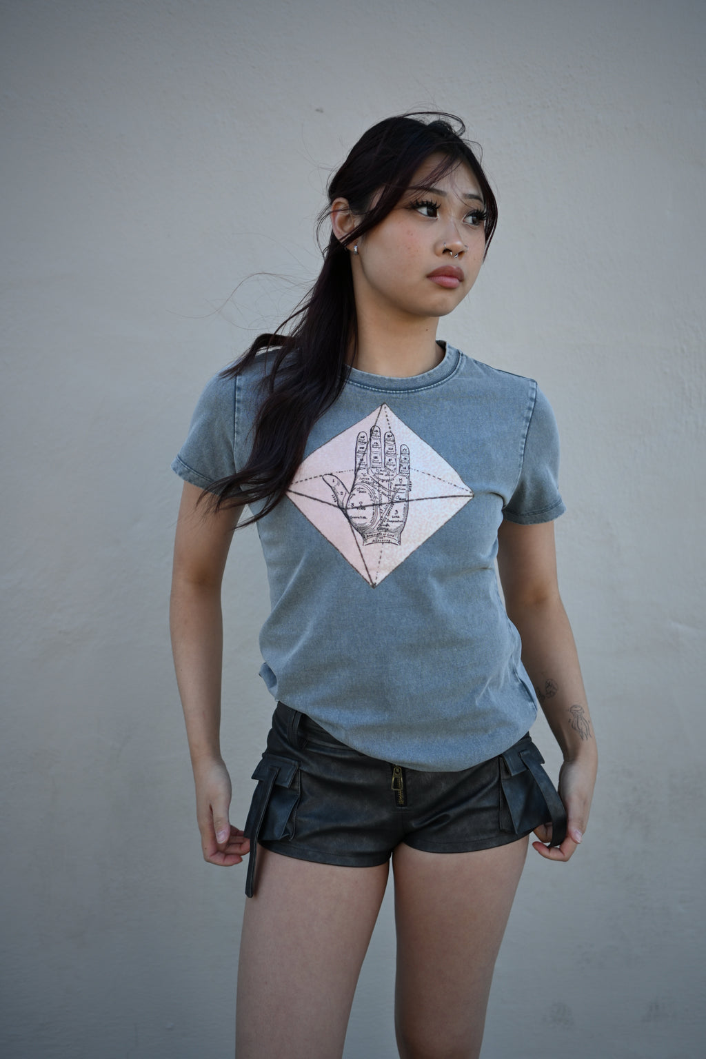 Palmistry - Vintage Wash Drop Shoulder T-shirt