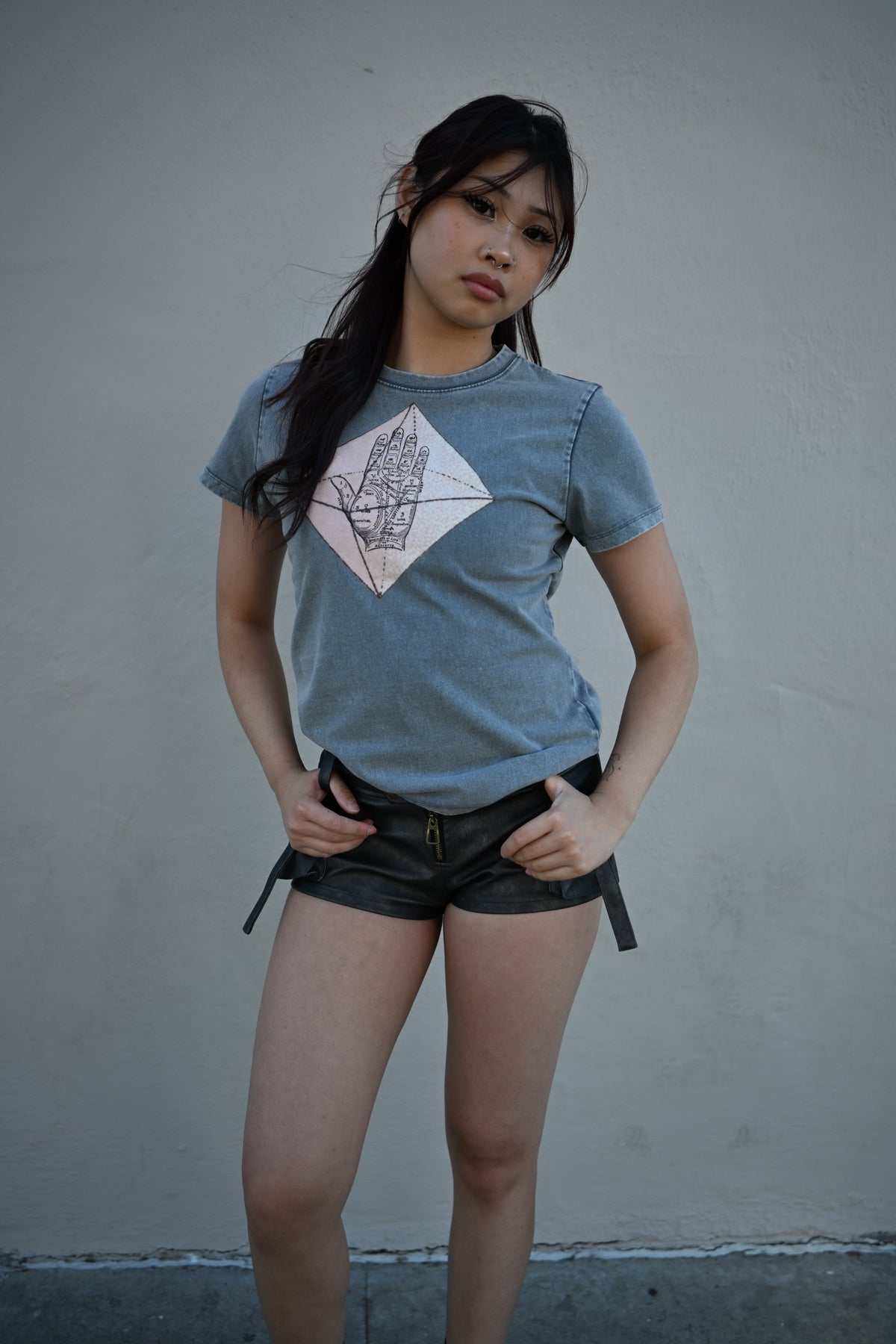 Palmistry - Vintage Wash Drop Shoulder T-shirt