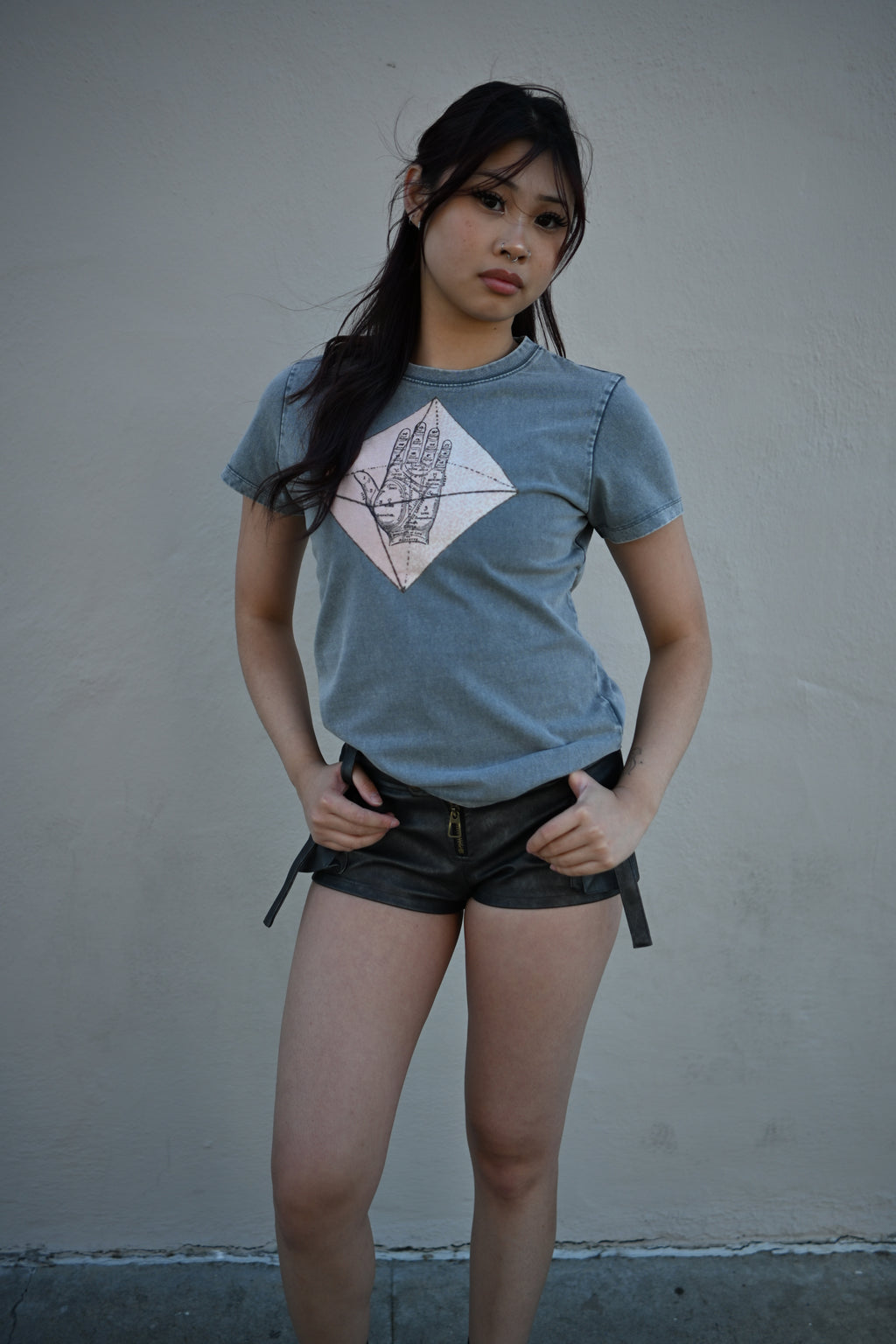 Palmistry - Vintage Wash Drop Shoulder T-shirt
