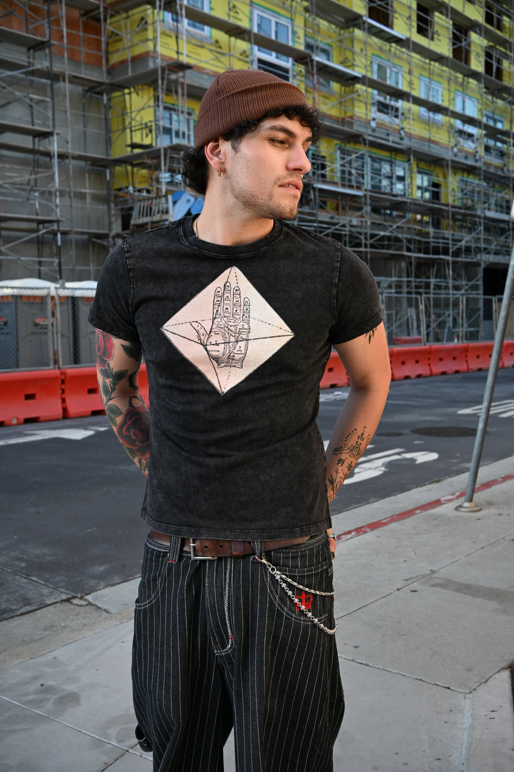 Palmistry - Vintage Wash Drop Shoulder T-shirt