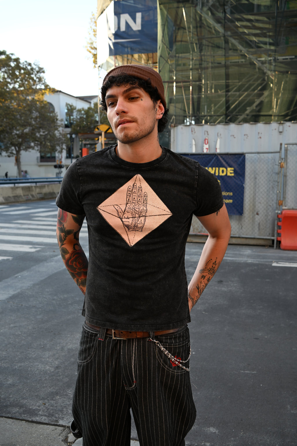 Palmistry - Vintage Wash Drop Shoulder T-shirt