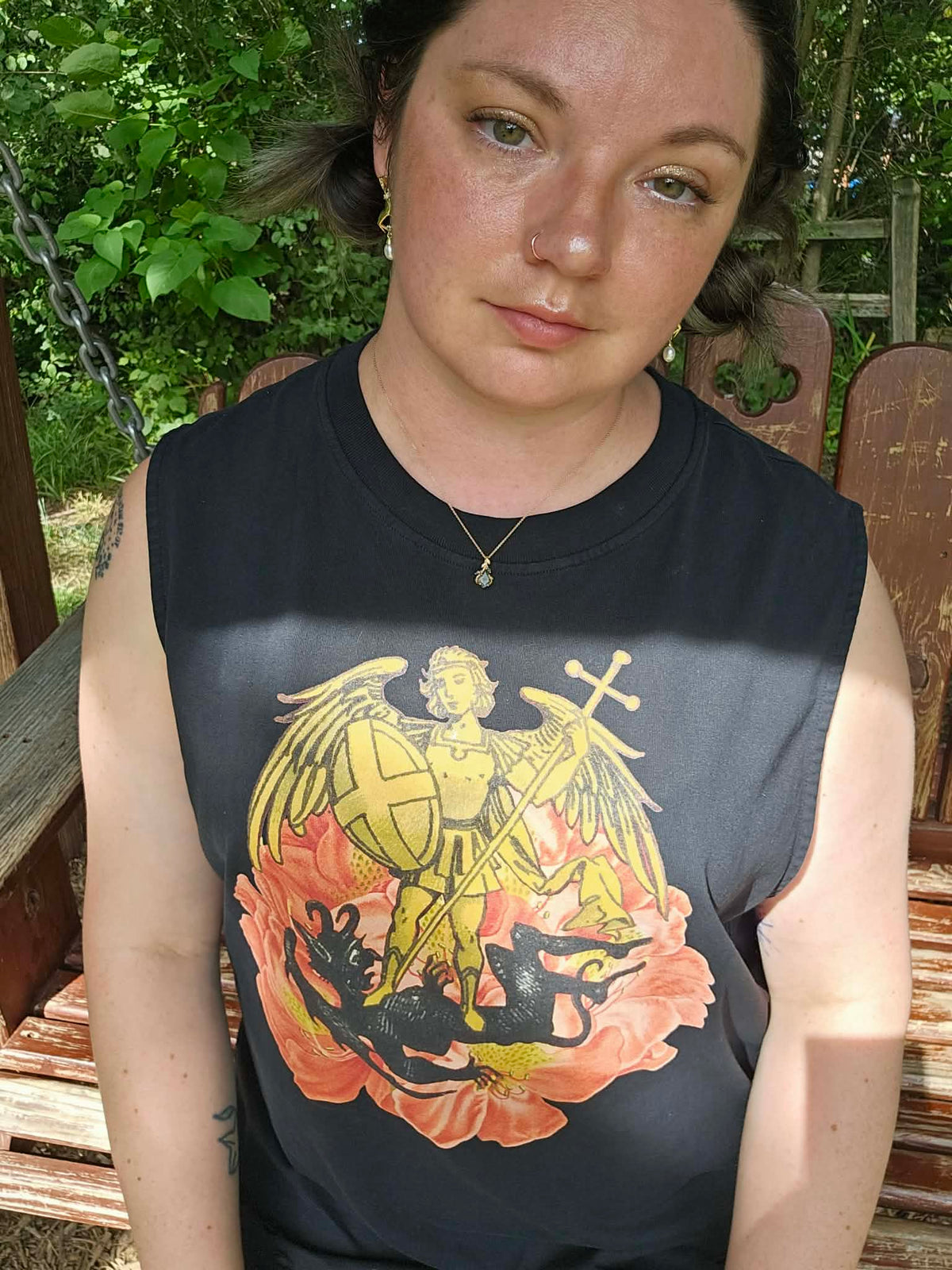 Demon Slayer - Snow Washed Raw-Hem Tank Top