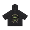 Nocturnal Moth - Snow Washed Hooded Boxy T-Shirt