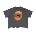 Wasp in Amber - Vintage Wash Boxy Distressed Hem T-Shirt
