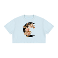 Rose Moon - Women's Mineral Wash Cotton Crop T-Shirt